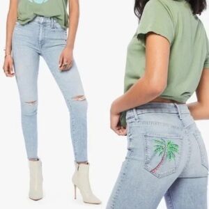 Mother Looker Fray Drinking By The Pool Jeans